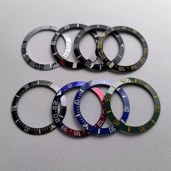 40mm Blue-Green Ceramic Aluminum Bezel Insert for Dive Watch - Image 3