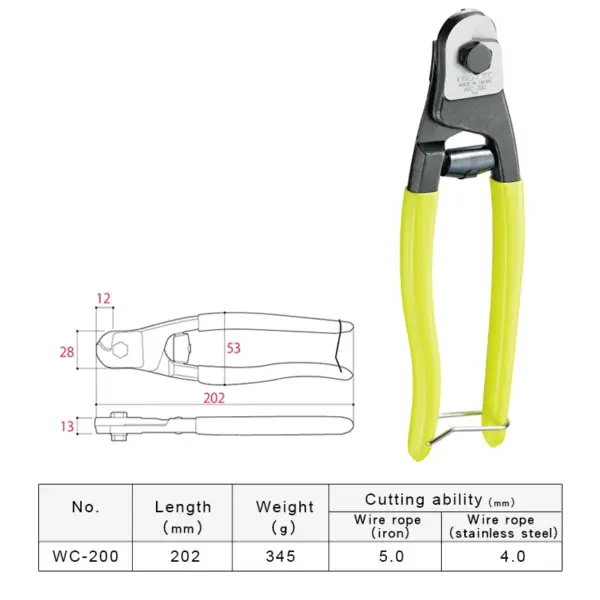 TSUNODA Heavy Duty Cable Cutter WC-150/WC-200 - Image 8