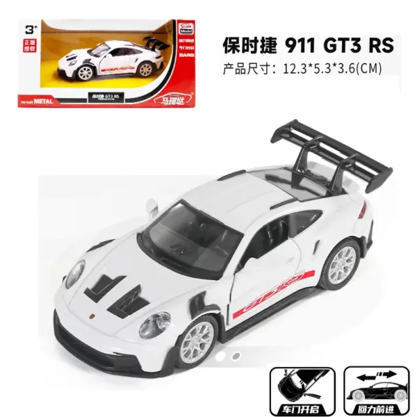 1:36 Porsche 911 GT3 RS Diecast Scale Model - Image 4