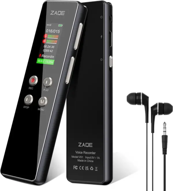64GB Digital Voice Recorder V01 with Noise Reduction - Image 7