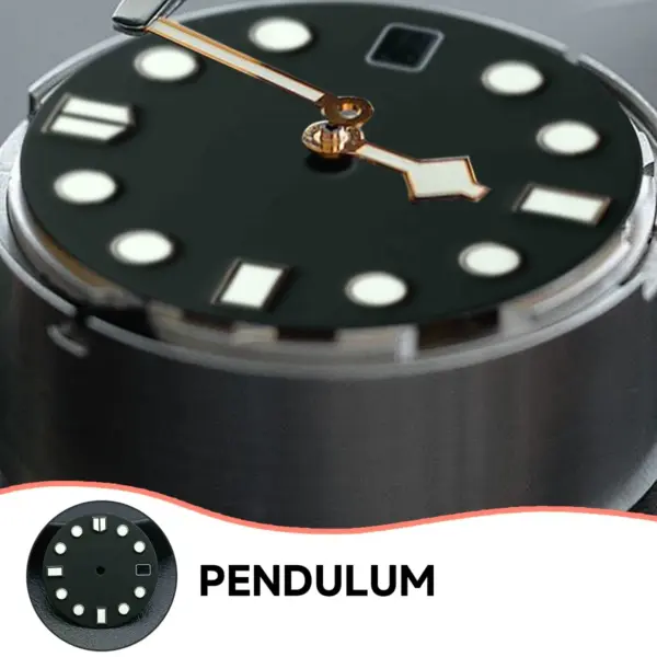 28.5MM Moire Luminous Watch Dial for NH35/36 - Image 6