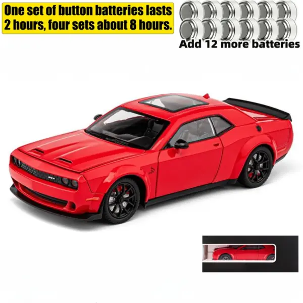 1:24 Dodge Challenger Hellcat Redeye Diecast Model - Image 8