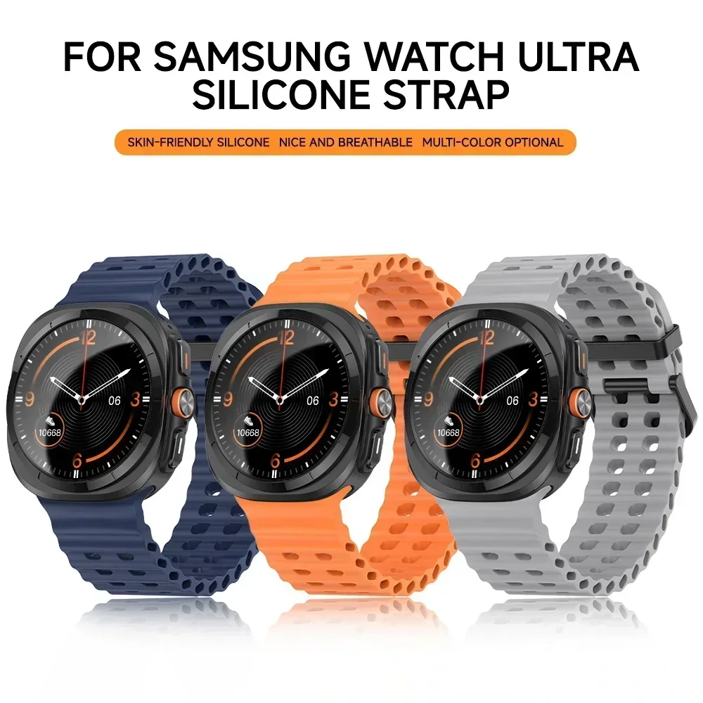 Ocean Silicone Band for Samsung Galaxy Watch 7 Ultra 47mm 5 Ocean Silicone Band for Samsung Galaxy Watch 7 Ultra 47mm - Image 5