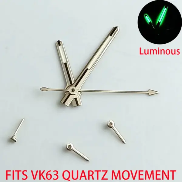 VK63 VK63A Watch Hands with Green Luminous Tips - Image 8