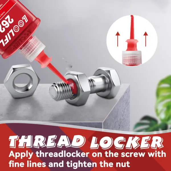 50ml Red Threadlocker for Metal Components - Image 2