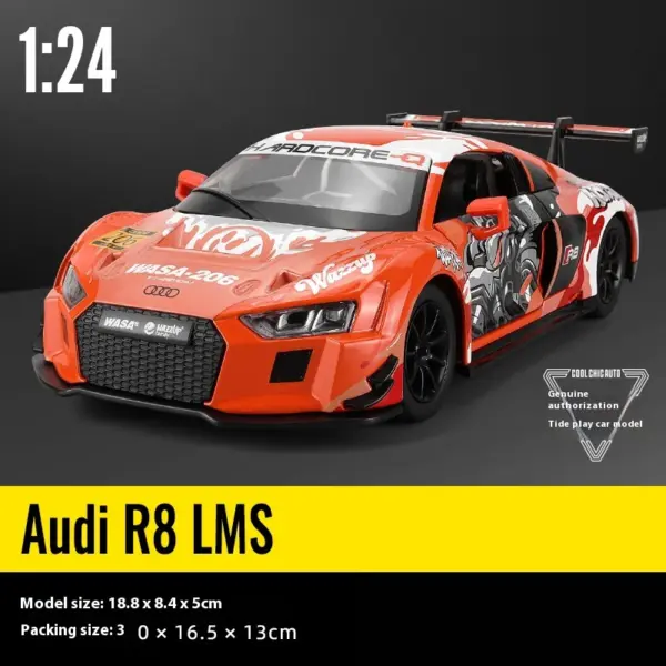 1:24 Audi R8 LMS WASA Metal Diecast Model Car - Image 14