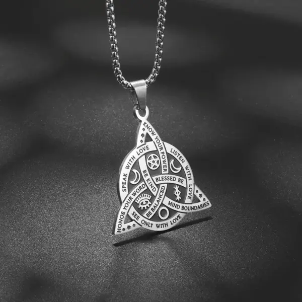 Vintage Nordic Rune Compass Necklace AL18514 - Image 45
