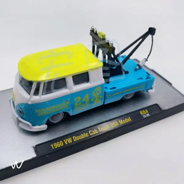 Diecast 1960 VW Double Cab Truck Model 1:64 - Image 4