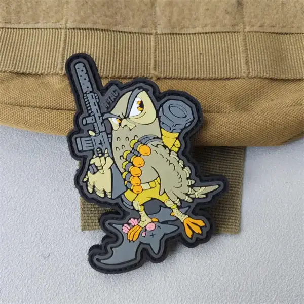 Owl Warrior 3D PVC Patch with Hook & Loop - Image 2