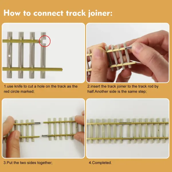 N Scale 1:160 Flexible Track Rail Set 50cm (10 pcs) - Image 3