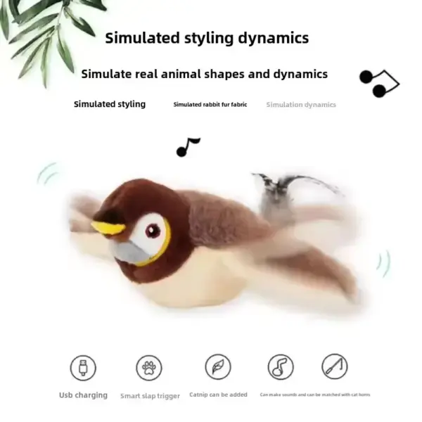 Hot Cat Interactive Flying Bird Cat Toy - Image 2
