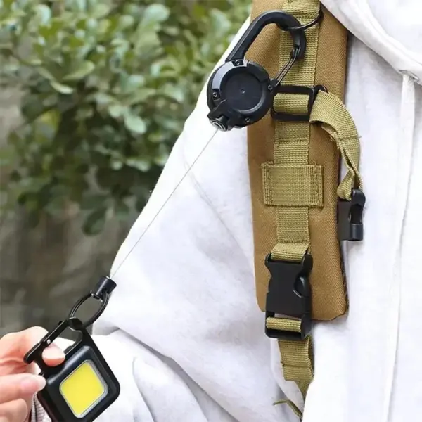 Outdoor Retractable Keychain with Hook Tool - Image 5