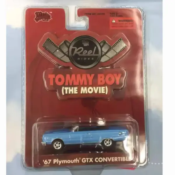 Malibu 1/64 Plymouth GTX Convertible Car Model Blue - Image 5