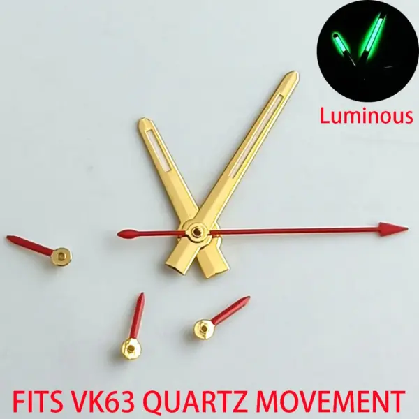 VK63 VK63A Watch Hands with Green Luminous Tips - Image 11