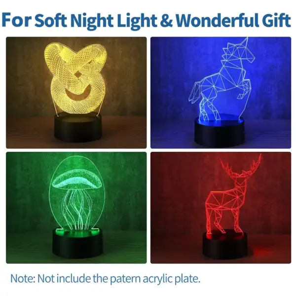 10/15 Pcs Adjustable 3D Night LED Lamp Bases - Image 5