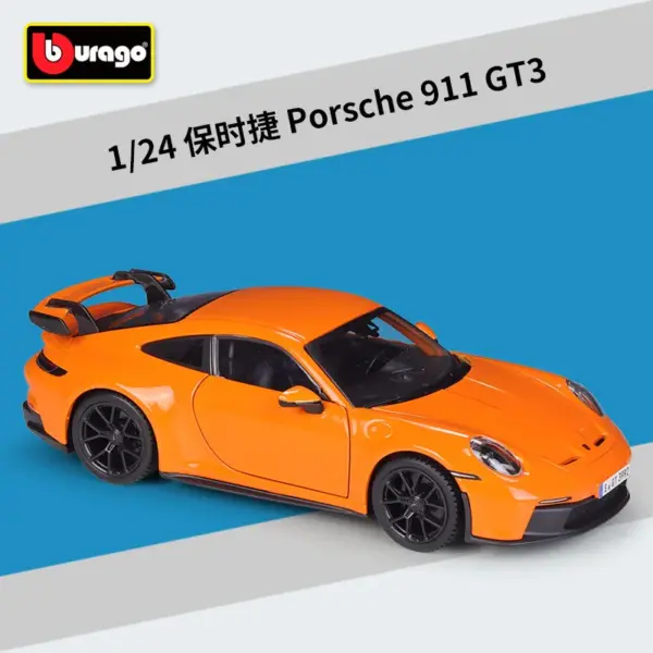 Bburago 1:24 Porsche 911 Gt3 Diecast Model - Image 8