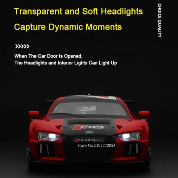 1/24 Audi R8 LMS Diecast Car Model with Sound - Image 3