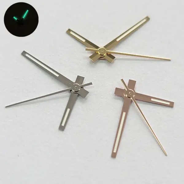 NH35/NH36/4R/7S Watch Hands Set Rose Gold Silver Green Luminescence - Image 4