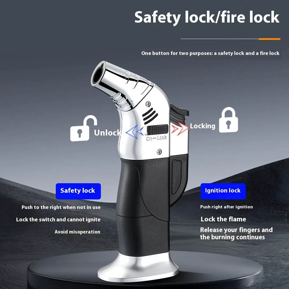 Windproof Metal Torch Gas Lighter JC for Cigars and Cooking 2 Windproof Metal Torch Gas Lighter JC for Cigars and Cooking - Image 2