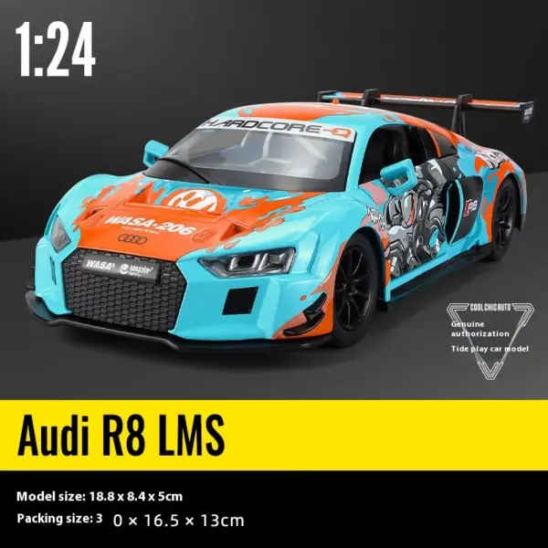 1:24 Audi R8 LMS WASA Metal Diecast Model Car - Image 16