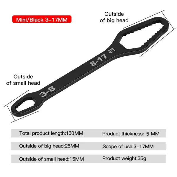 8-22mm Adjustable Double-Head Torx Wrench for Mechanical Repairs - Image 8