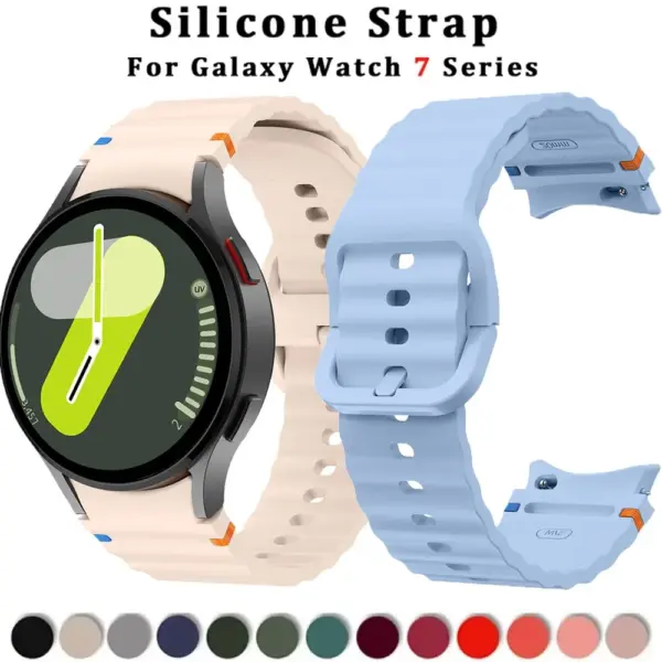 Silicone Sport Strap for Samsung Galaxy Watch 7/FE/Pro 44mm - Image 2
