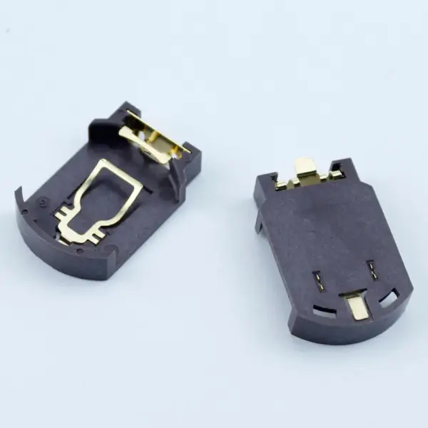 Gold Plated CR2032 CR2025 Battery Holder BS-8 - Image 2