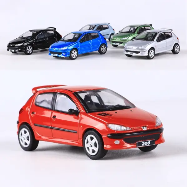 Shadow 1:64 Peugeot 206 Alloy Model Car - Image 2