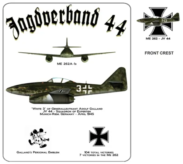 Jagdverband 44 Me-262 Jet Fighter Tee S-3XL - Image 4