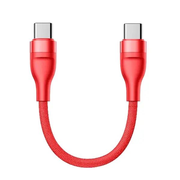 Short USB C Male to Male Charging Cable 66W - Image 8