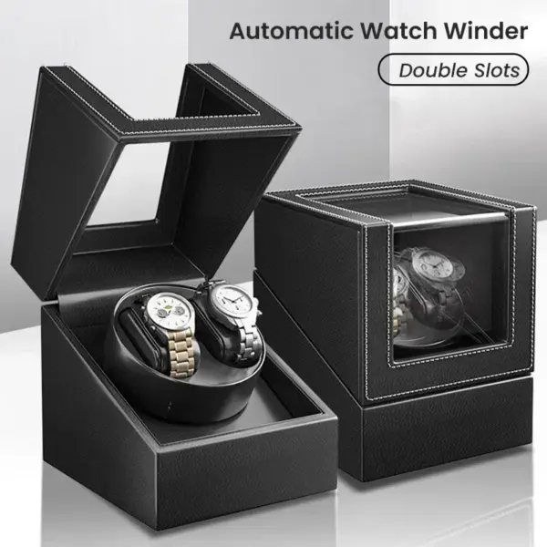 FancyWrist 3-Watch Automatic Winder PU Leather Display - Image 2