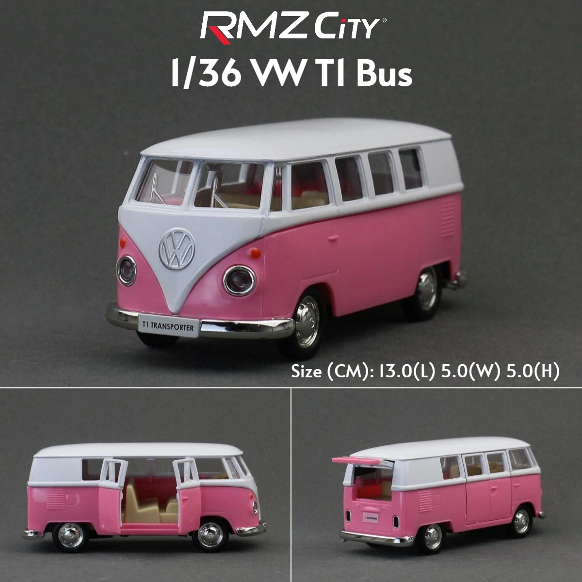 1/36 VW T1 Transporter Samba Bus Diecast Model 9 1/36 VW T1 Transporter Samba Bus Diecast Model - Image 9