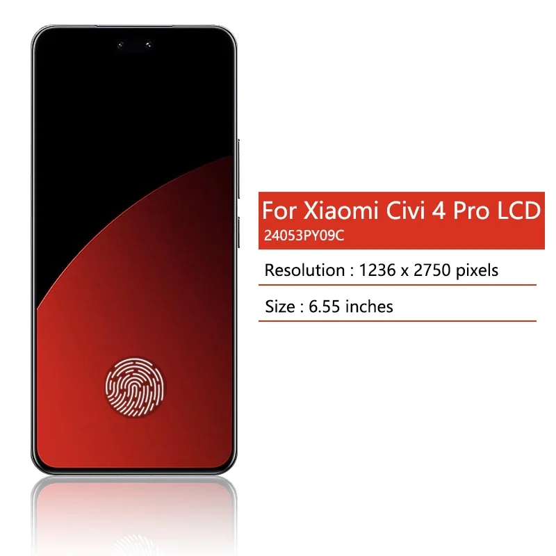 6.55-inch AMOLED LCD Replacement for Xiaomi Civi 4 Pro 2 6.55-inch AMOLED LCD Replacement for Xiaomi Civi 4 Pro - Image 2