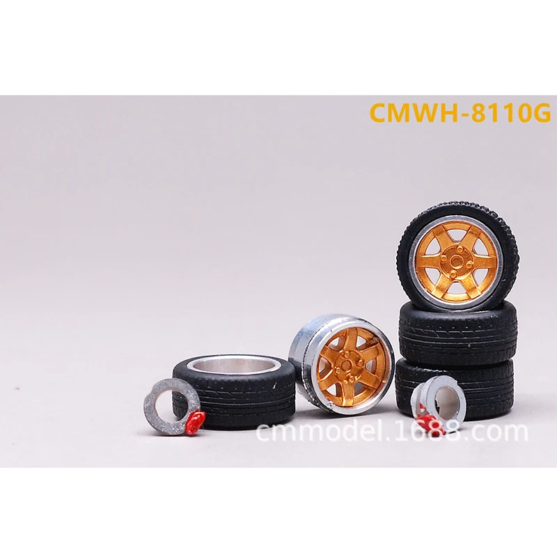 CM Model 1/64 Alloy Wheel & Tire Set for Model Cars 16 CM Model 1/64 Alloy Wheel & Tire Set for Model Cars - Image 16