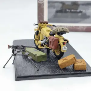 1:24 R75 Panzerfaust 30 Military Motorcycle Model 10 S36aae85b7a364f11a0d99c0623a1f7d1f
