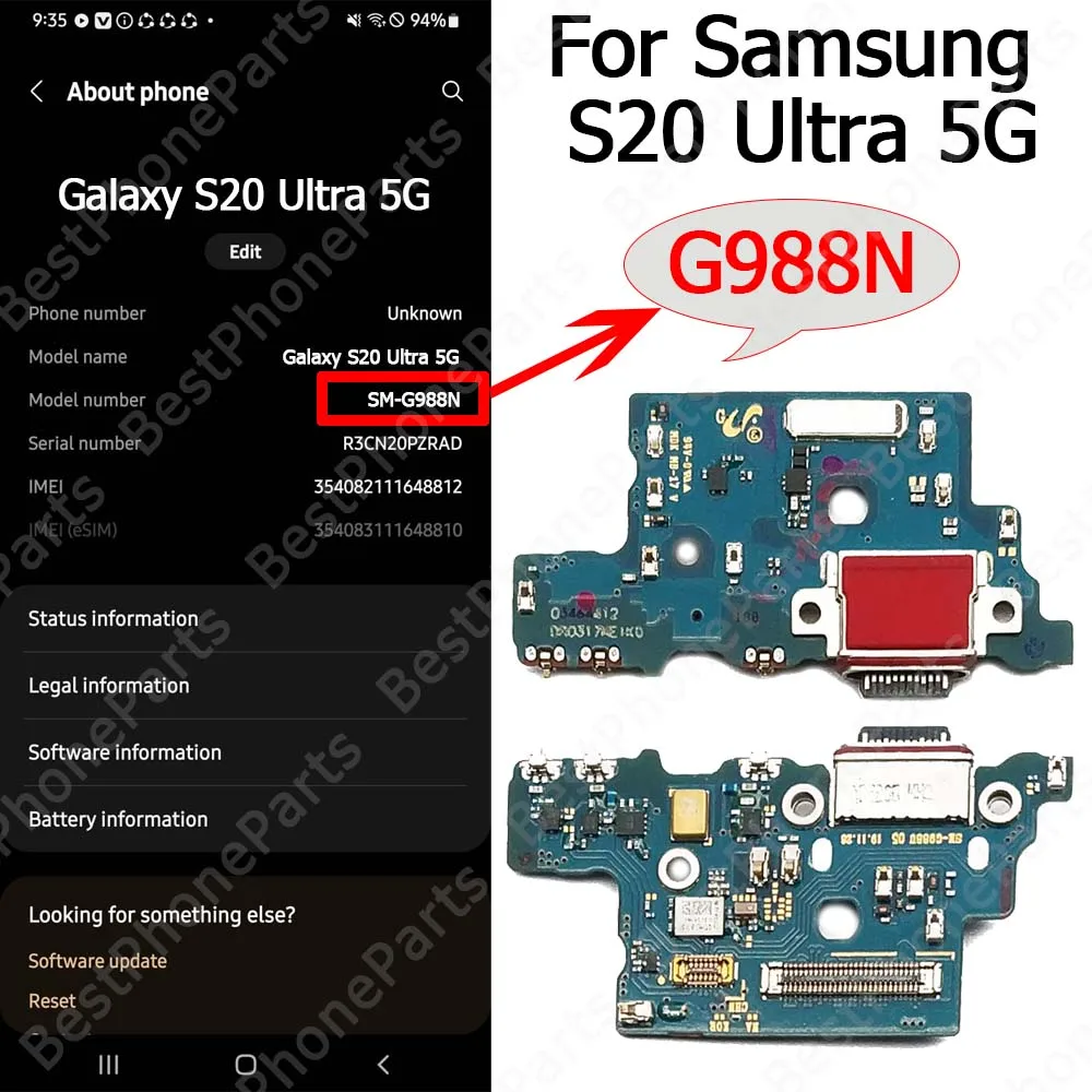 Samsung Galaxy S20 Ultra S20 Plus S20+ Charging Port Repair Socket 11 Samsung Galaxy S20 Ultra S20 Plus S20+ Charging Port Repair Socket - Image 11