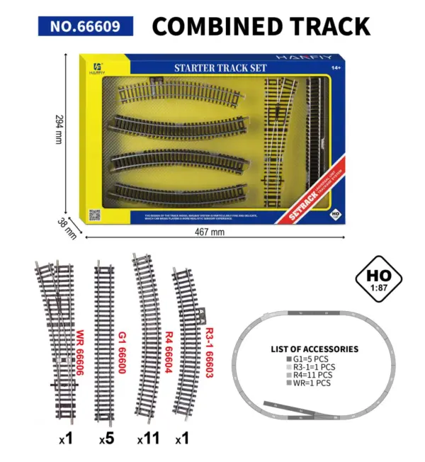 1/87 Scale Nickel Silver Railway Curved Track Set - Image 30