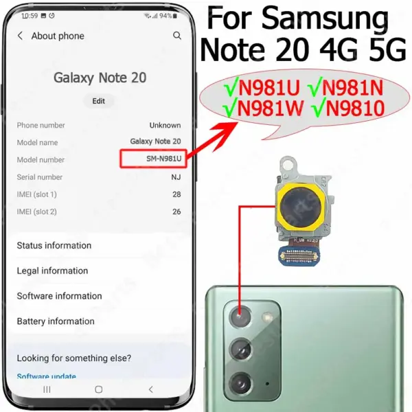 Samsung Galaxy Note20 Ultra Rear Camera Module - Image 5