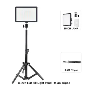 8/12 Inch LED Video Light Panel Kit with Tripod 28 S36fea21ffc874e808827f0663855dd8f3