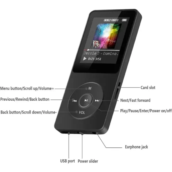 Mini 1.8 Inch TFT MP3 Player with Voice Recorder - Image 2