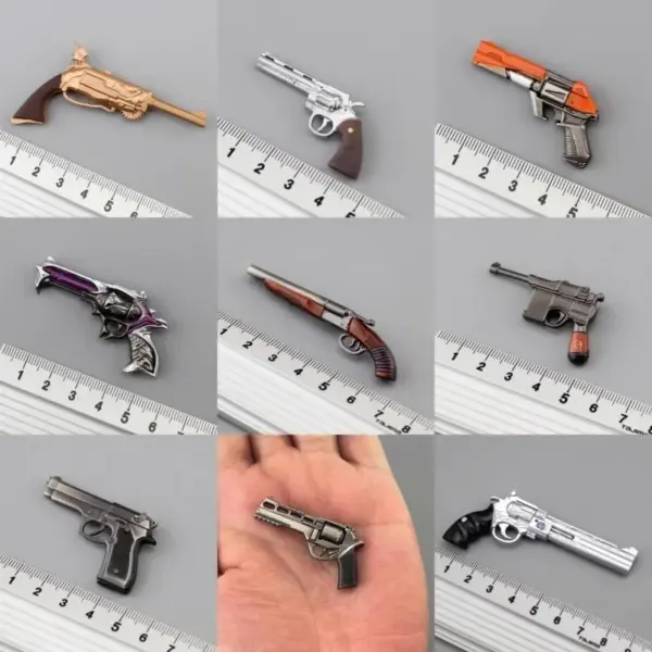 1/6 Scale P38 PPK Mini Metal Revolver Model for Dioramas - Image 2