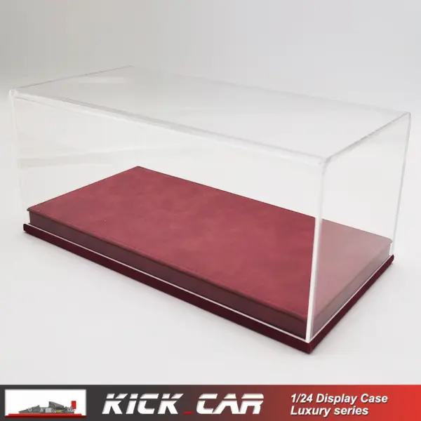 1/24 Model Car Display Case with Leather Base - Image 12