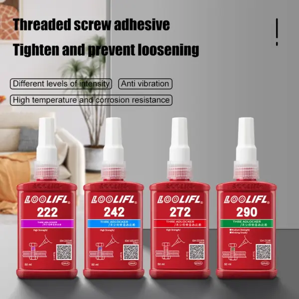 Blue Threaded Lock Liquid Glue 50ml for Nuts and Bolts - Image 3