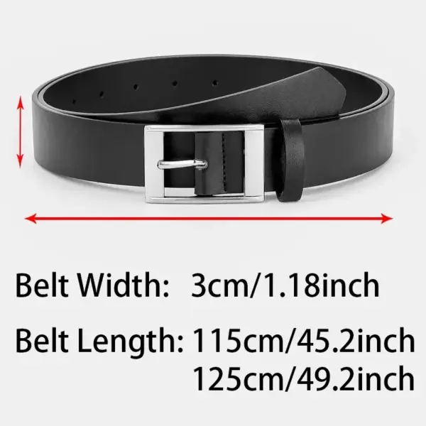 Luxury PU Leather Men's Belt with Metal Pin Buckle - Image 3