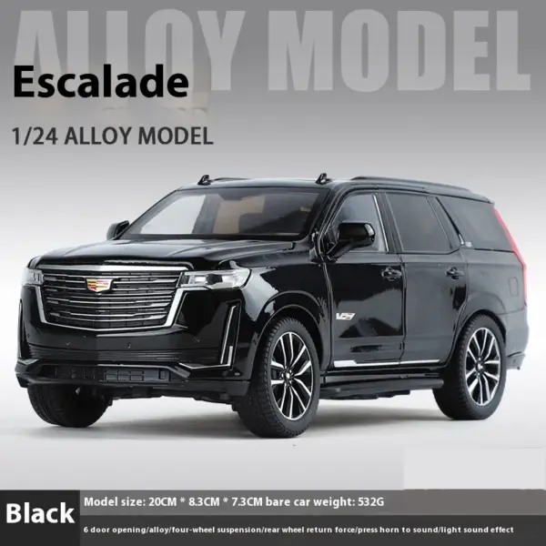 1:24 Cadillac Escalade Diecast Model with Lights - Image 11
