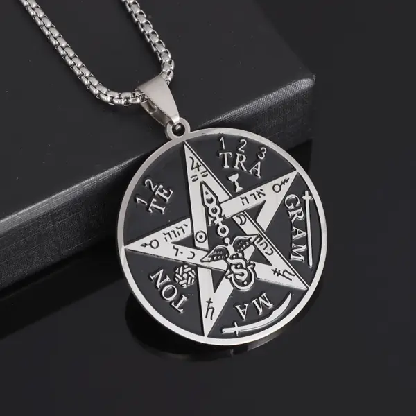 Vintage Nordic Rune Compass Necklace AL18514 - Image 26