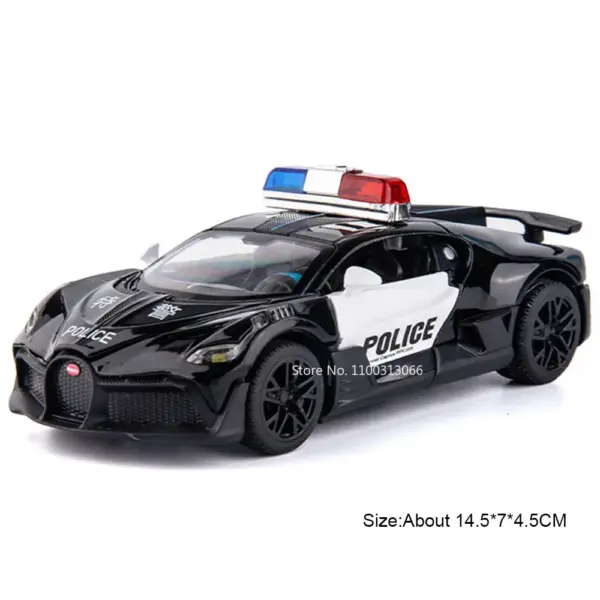 1:32 DIVO Police Car Toy Model with Lights - Image 9