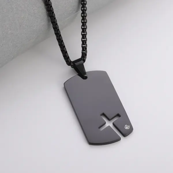 Vintage Christian Cross Stainless Steel Pendant AL20401 - Image 31