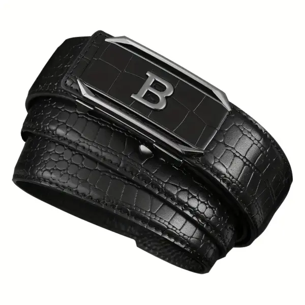 Genuine Leather Unisex Business Belt - Image 8