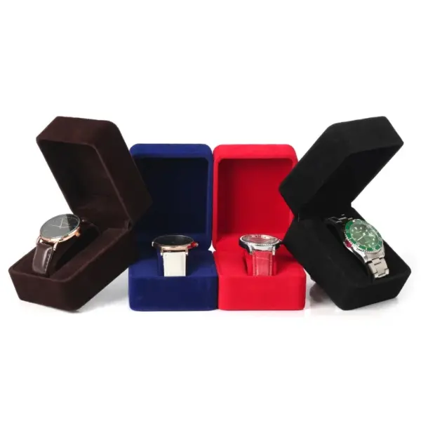Velvet Round Corner Smartwatch Storage Box - Image 3
